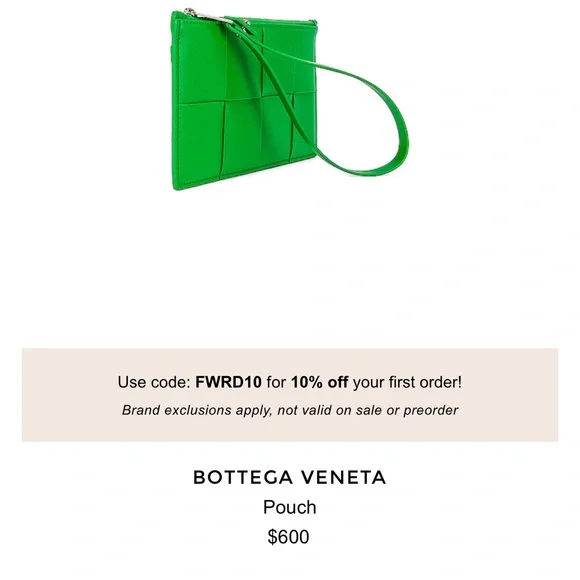 New Bottega Veneta Pouch with dust bag and authenticity NWT - Picture 8 of 10
